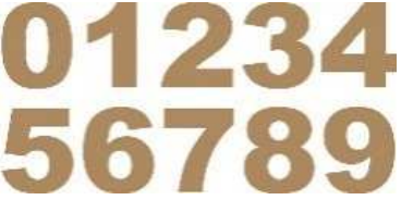 80mm Numeros 0 a 9 CLASICOS en Acero Inoxidable 