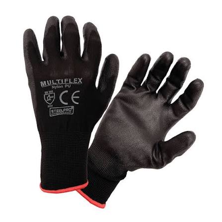 GUANTE INDUSTRIAL DE PU NEGRO