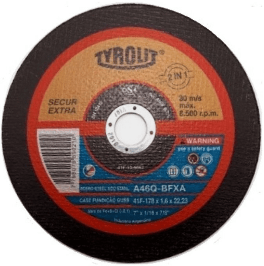 DISCO DE CORTE TYROLIT ULTRAFINO 178 x 1.6