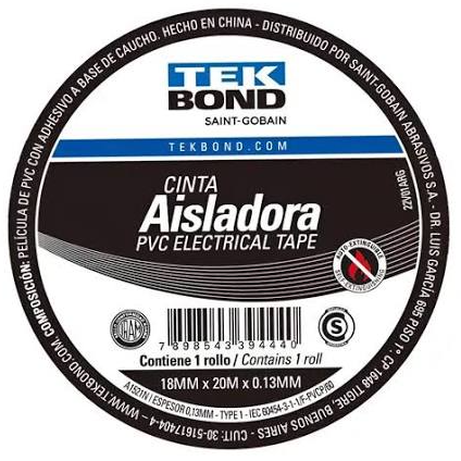 CINTA AISLADORA 18M X 5M X 13M NEGRO TEKBOND