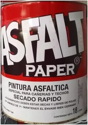 pintura asfaltica x 18 lt asfalt paper