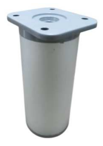 100mm Pata Bajo Mesada Aluminio ANODIZADO MATE Ø 