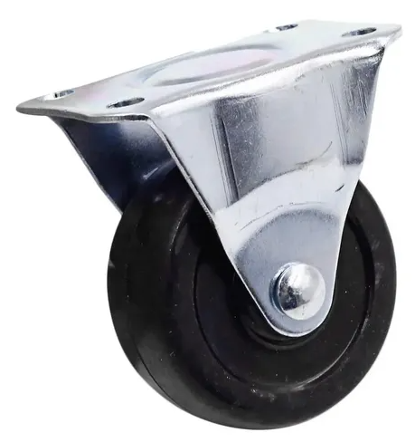 RUEDA GOMA NEGRA 50 MM FIJA 