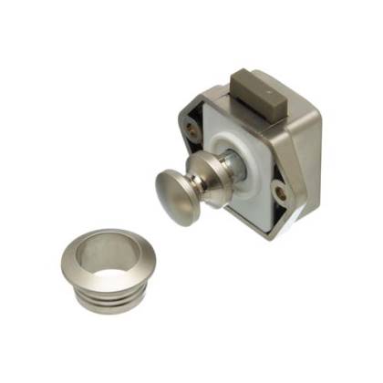 CERRADURA PARA MUEBLE CON SIST. PUSH OPEN SATINADA