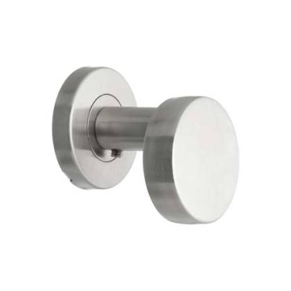 POMO DOBLE BALANCIN PLANO DESPLAZADO ACERO INOX. CON ROSETA 50MM