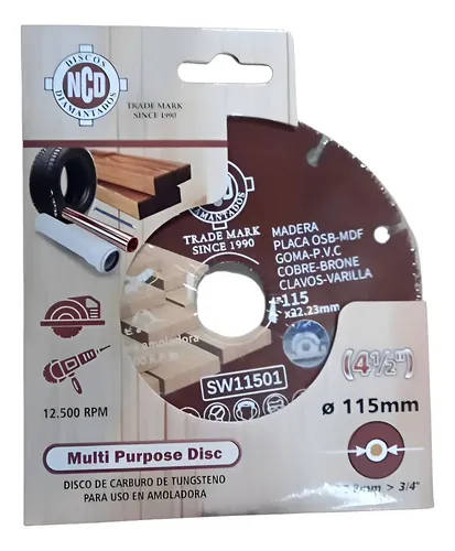DISCO NCD 4 1/2" MADERA